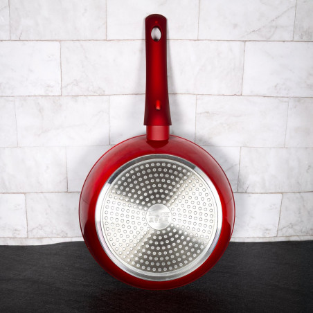 Σετ κατσαρόλες και τηγάνια Royalty Line FD10, 10 τεμαχίων, Χυτό αλουμίνιο, επίστρωση μαρμάρου Greblon, Επαγωγή, Κόκκινο