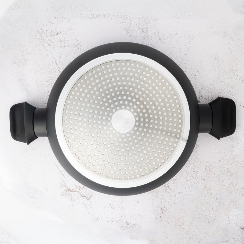 Σετ κατσαρολών και τηγανιών Royalty Line FD10, 10 τεμαχίων, Χυτό αλουμίνιο, επίστρωση μαρμάρου Greblon, Επαγωγή, Μαύρο