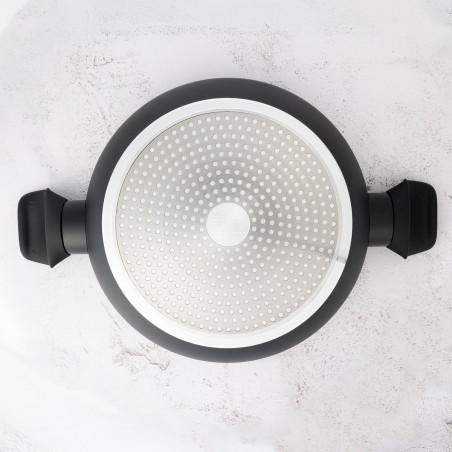 Σετ κατσαρολών και τηγανιών Royalty Line FD10, 10 τεμαχίων, Χυτό αλουμίνιο, επίστρωση μαρμάρου Greblon, Επαγωγή, Μαύρο