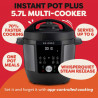 Instant Pot Plus 60 WiFi, 1000W, 5,7 l, 9 προγράμματα, έλεγχος WiFi, οθόνη LCD, Ανοξείδωτο, Μαύρο