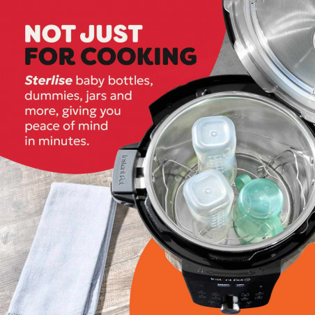 Instant Pot Plus 60 WiFi, 1000W, 5,7 l, 9 προγράμματα, έλεγχος WiFi, οθόνη LCD, Ανοξείδωτο, Μαύρο