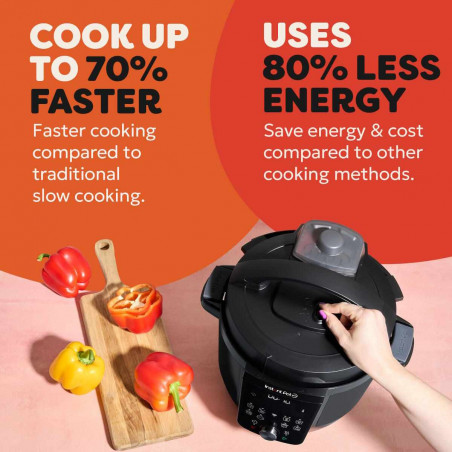 Instant Pot Plus 60 WiFi, 1000W, 5,7 l, 9 προγράμματα, έλεγχος WiFi, οθόνη LCD, Ανοξείδωτο, Μαύρο