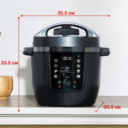 Instant Pot Pro Max 60 WiFi, 1200W, 5,7 L, 10 προγράμματα, Nutriboost, έλεγχος WiFi, οθόνη LCD, Ανοξείδωτο, Μαύρο