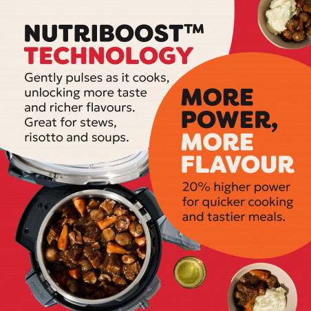 Instant Pot Pro Max 60 WiFi, 1200W, 5,7 L, 10 προγράμματα, Nutriboost, έλεγχος WiFi, οθόνη LCD, Ανοξείδωτο, Μαύρο