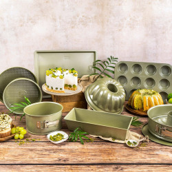 Zenker 7452 δίσκος ψησίματος με πάτο, στρογγυλός, 26x7,5 cm, επίστρωση ILAG Maximizing Green, έως 180C, πράσινο