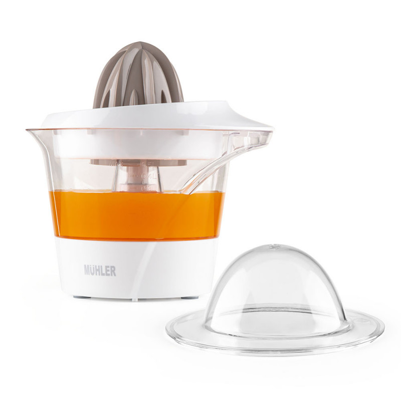Πρέσα εσπεριδοειδών Muhler MJ-2505, 25W, 0,5 l, αμφίδρομη κίνηση, 2 κώνοι, Λευκό