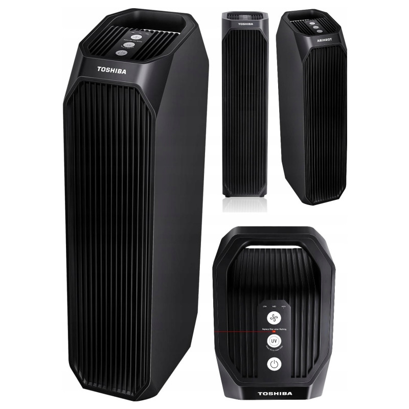 Καθαριστής αέρα Toshiba CAF-Z45FR, 20 m2, 54 W, 228 m3/h, 3 λειτουργίες, ιονισμός, HEPA, 32 dB, Μαύρο