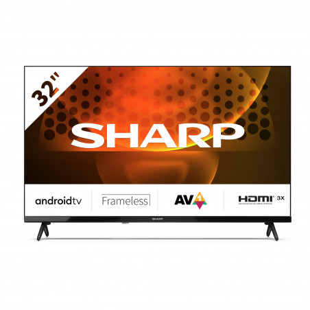 Τηλεόραση Sharp 32DI6EAAEUR, 32", 80 cm, 1366x768 HD Ready, Android TV™ 11, Wi-Fi, Game Mode, Bluetooth, 3 τεμάχια HDMI, VESA 100x100mm, Μαύρο