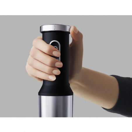 Μπλέντερ, τεμαχιστής και μίξερ 3 σε 1 AENO AHB0004B, 1200W, 0,5 l, 18 στάδια, Turbo, DC μοτέρ, Μαύρο/inox