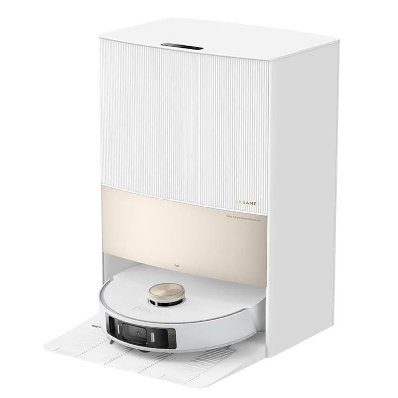 Ρομποτική ηλεκτρική σκούπα Dreame L20 Ultra, 5300 Pa, 5200 mAh, 75W, Έως 300m2, 3D χαρτογράφηση, αισθητήρας LDS, σταθμός φόρτισης, αυτονομία έως 210 λεπτά, Λευκό