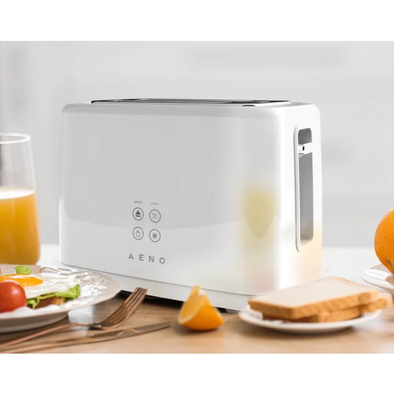 Electric Toaster, White, 220-240V, 50-60Hz, 780-930W, 2 slots, 3 modes, 7 browning levels