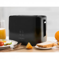 Τοστιέρα AENO ATS0002B, 930 W, 7 βαθμίδες, Αφής χειριστήριο, Χρονόμετρο αντίστροφης μέτρησης, Προστασία από εμπλοκή, Αθόρυβη, Μαύρη