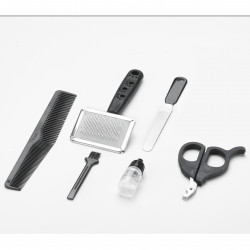 Oliver Voltz OV51810R Κουρευτική μηχανή για κατοικίδια, 7W, κεραμική λεπίδα, 4 εξαρτήματα, μαύρο/μπλε