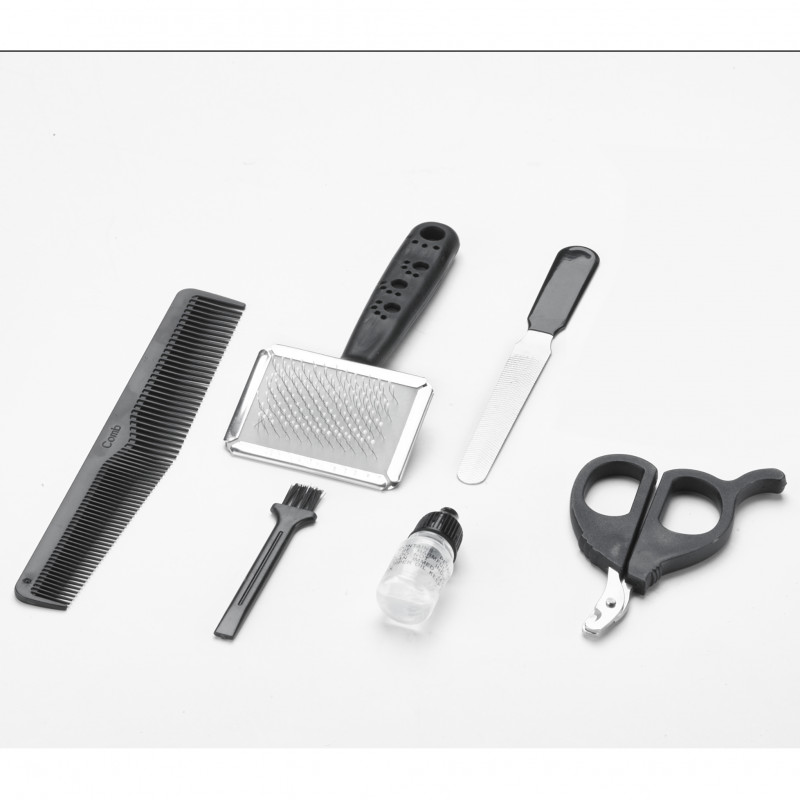 Oliver Voltz OV51810R Κουρευτική μηχανή για κατοικίδια, 7W, κεραμική λεπίδα, 4 εξαρτήματα, μαύρο/μπλε