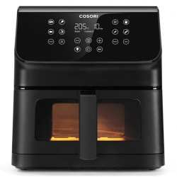 Φριτέζα ζεστού αέρα Cosori Premium II Plus CAF-P653-KEUR, 1700W, 6,2 l, 11 προγράμματα, 360° κυκλοφορία, AirWhisper, Χρονοδιακόπτης, Μαύρο ματ