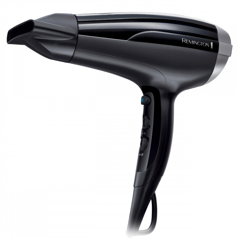 Σεσουάρ Remington D5215 Pro Air Shine, 2300W, 2 ταχύτητες, 3 στάδια, Ιονικό σύστημα, 85 km/h, Κεραμικό πλέγμα, Μαύρο