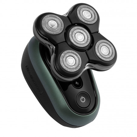 Ξυριστική μηχανή για το κεφάλι Remington RX7 XR1600 Ultimate Series, αυτονομία 60 λεπτά, αδιάβροχη, με κινητή κεφαλή, λειτουργία Turbo, ατσάλινες λεπίδες, ενδείξεις λειτουργίας, Μαύρο/πράσινο