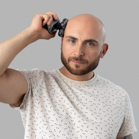 Ξυριστική μηχανή για το κεφάλι Remington RX7 XR1600 Ultimate Series, αυτονομία 60 λεπτά, αδιάβροχη, με κινητή κεφαλή, λειτουργία Turbo, ατσάλινες λεπίδες, ενδείξεις λειτουργίας, Μαύρο/πράσινο