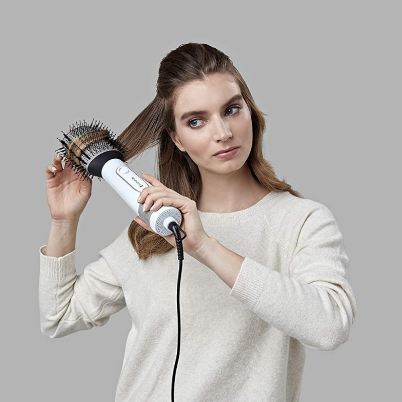 Βούρτσα στεγνώματος και styling Remington AS8901 HYDRAluxe, 1200W, με κεραμική επίστρωση, ιονισμό, ψυχρό αέρα, 2 ταχύτητες, 3 επίπεδα θερμότητας, Λευκό