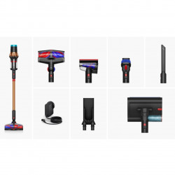 Σκούπα όρθια Dyson V16 Piston Submarine 492969-01, 315AW, 900W, 1.3L, 70 λεπτά, CleanCompaktor™, Hyperdymium™, Wet/Dry, HEPA, LCD, Μαύρο/Χαλκός