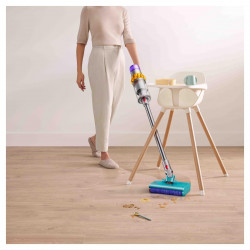 Σκούπα όρθια Dyson V15S Detect Submarine 448798-01, 660W, 0.77 l, 60 λεπτά αυτονομία, Αισθητήρες, 4 λειτουργίες, LCD, Γκρι/μπλε