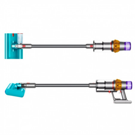 Σκούπα όρθια Dyson V15S Detect Submarine 448798-01, 660W, 0.77 l, 60 λεπτά αυτονομία, Αισθητήρες, 4 λειτουργίες, LCD, Γκρι/μπλε