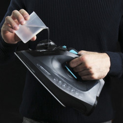 Σίδερο μπαταρίας Esperanza EHI010, 2600W, Κεραμική πλάκα, 300 ml, Στεγνό+ατμός, Αυτοκαθαρισμός, Κάθετο σιδέρωμα, Μαύρο