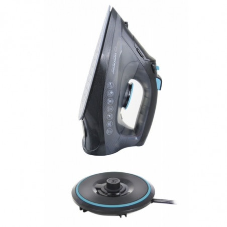 Σίδερο μπαταρίας Esperanza EHI010, 2600W, Κεραμική πλάκα, 300 ml, Στεγνό+ατμός, Αυτοκαθαρισμός, Κάθετο σιδέρωμα, Μαύρο