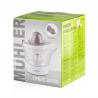 Πρέσα εσπεριδοειδών Muhler MJ-2505, 25W, 0,5 l, αμφίδρομη κίνηση, 2 κώνοι, Λευκό