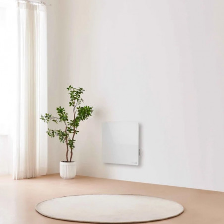 Ηλεκτρικός υπέρυθρος θερμοπομπός AENO AGH0011S, 500W, 12 m2, LED, Κινητός έλεγχος, Wi-Fi, Αισθητήρες κλίσης και πτώσης, IP24, Λευκό