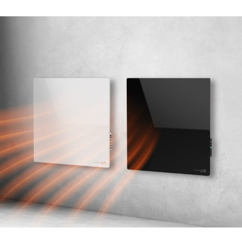 Ηλεκτρικός υπέρυθρος θερμοπομπός AENO AGH0011S, 500W, 12 m2, LED, Κινητός έλεγχος, Wi-Fi, Αισθητήρες κλίσης και πτώσης, IP24, Λευκό