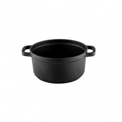 Muhler Tika MR-2048CI χυτοσιδηρή κατσαρόλα, 20x10 cm, 2 l, επαγωγική, Μαύρο