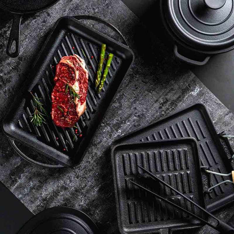 Muhler Tika MR-2048CI χυτοσιδηρή κατσαρόλα, 20x10 cm, 2 l, επαγωγική, Μαύρο