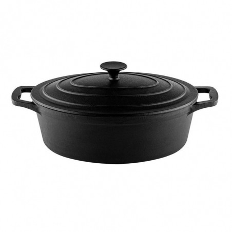 Muhler Tika MR-4133CI χυτοσιδηρή ψησταριά με καπάκι, 41x25x11cm, 5.1 l, επαγωγική, Μαύρο