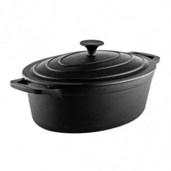 Muhler Tika MR-4133CI χυτοσιδηρή ψησταριά με καπάκι, 41x25x11cm, 5.1 l, επαγωγική, Μαύρο