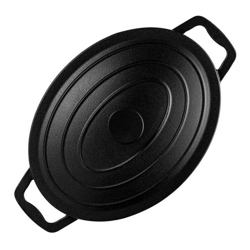 Muhler Tika MR-4133CI χυτοσιδηρή ψησταριά με καπάκι, 41x25x11cm, 5.1 l, επαγωγική, Μαύρο