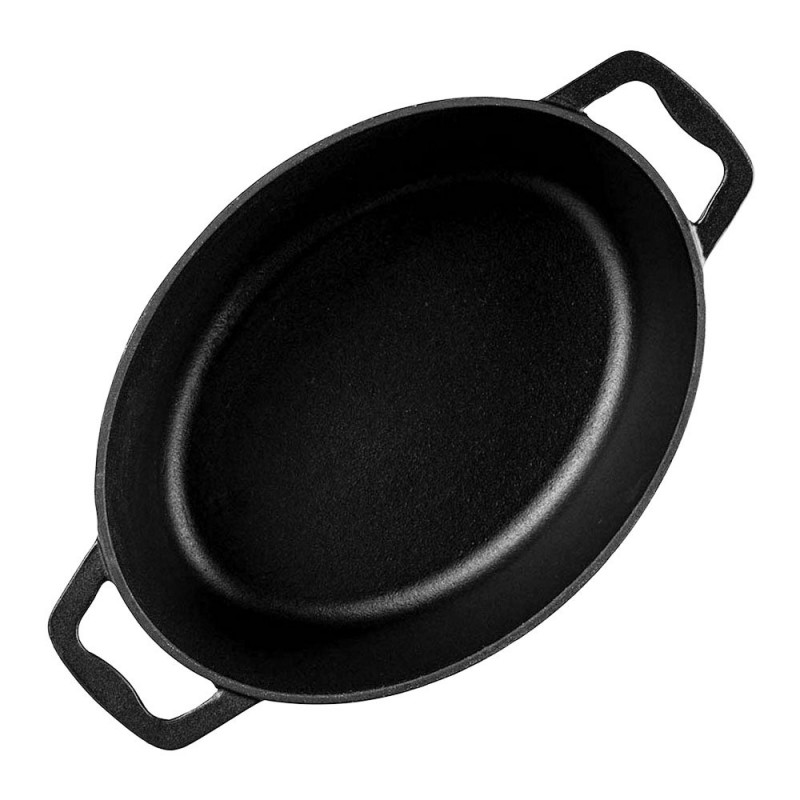 Muhler Tika MR-4133CI χυτοσιδηρή ψησταριά με καπάκι, 41x25x11cm, 5.1 l, επαγωγική, Μαύρο