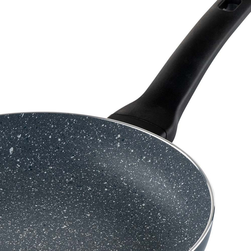 Τηγάνι Luigi Ferrero Prima FR-3034, 30x6 cm, Αντικολλητική επίστρωση με μαρμάρινο εφέ, Επαγωγή, Σκούρο μπλε