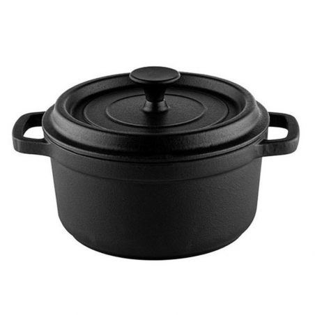 Muhler Tika MR-2048CI χυτοσιδηρή κατσαρόλα, 20x10 cm, 2 l, επαγωγική, Μαύρο