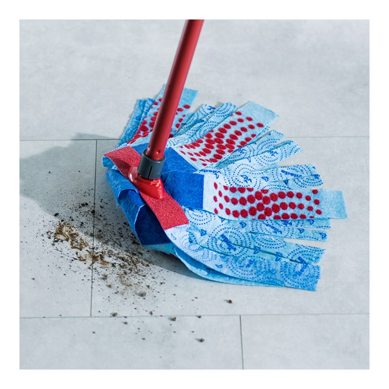 Σετ καθαρισμού δαπέδου Vileda Super Mocio, 3 τεμάχια, 10 λίτρα, μηχανισμός αποστράγγισης, Κόκκινο