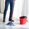 Σετ καθαρισμού δαπέδου Vileda Super Mocio, 3 τεμάχια, 10 λίτρα, μηχανισμός αποστράγγισης, Κόκκινο