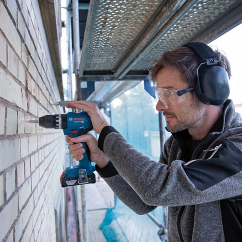 Σετ κρουστικού οδηγού μπαταρίας Bosch Professional GSB 18V-45 0615A5002U, 850W, 21/45 Nm, 500-1900 rpm, 4 Ah, 3 μπαταρίες, θήκη, μπλε