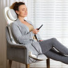 Κάθισμα μασάζ Medivon Luna, 48W, Shiatsu, μασάζ δόνησης, 5 λειτουργίες, χρονοδιακόπτης, υπέρυθρη θέρμανση, τηλεχειριστήριο, λευκό/γκρι