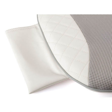 Κάθισμα μασάζ Medivon Luna, 48W, Shiatsu, μασάζ δόνησης, 5 λειτουργίες, χρονοδιακόπτης, υπέρυθρη θέρμανση, τηλεχειριστήριο, λευκό/γκρι