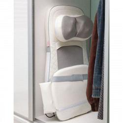 Κάθισμα μασάζ Medivon Luna, 48W, Shiatsu, μασάζ δόνησης, 5 λειτουργίες, χρονοδιακόπτης, υπέρυθρη θέρμανση, τηλεχειριστήριο, λευκό/γκρι