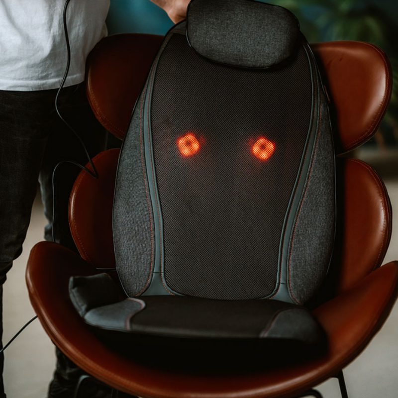 Μασαγιόρασα με σέλα Medivon Cosy Shiatsu, 18W, Shiatsu, Vibromasage, 5 λειτουργίες, 3 δονήσεις, πλημμύρισμα, χρονοδιακόπτης, τηλεχειριστήριο, Siv