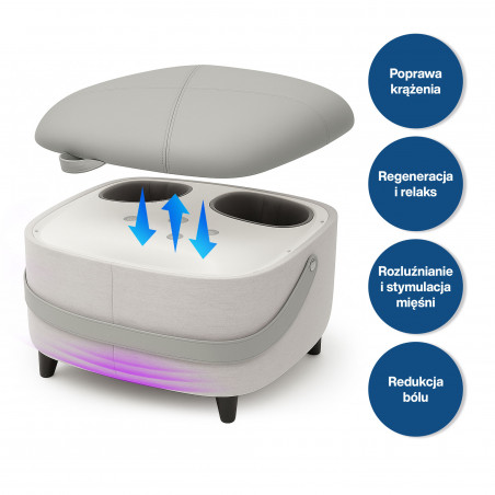 Medivon Atlantis μασάζ ποδιών, Shiatsu, κενό, 8 κεφαλές, 3 λειτουργίες, θέρμανση, τηλεχειριστήριο, Μπεζ