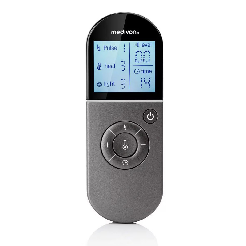 Medivon Smart EMS μασάζ αυχένα, ηλεκτρομυϊκή διέγερση, 3D ρυθμιζόμενο, 4 λειτουργίες, τηλεχειριστήριο, θέρμανση, χρονοδιακόπτης, μαύρο