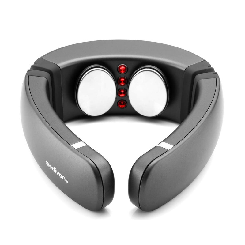 Medivon Smart EMS μασάζ αυχένα, ηλεκτρομυϊκή διέγερση, 3D ρυθμιζόμενο, 4 λειτουργίες, τηλεχειριστήριο, θέρμανση, χρονοδιακόπτης, μαύρο