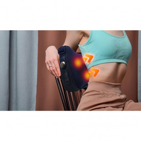 Μαξιλάρι μασάζ Medivon Polaris, 2 λειτουργίες, 2 κεφαλές, Θέρμανση, αμφίδρομο μασάζ σιάτσου, USB-C, σκούρο μπλ